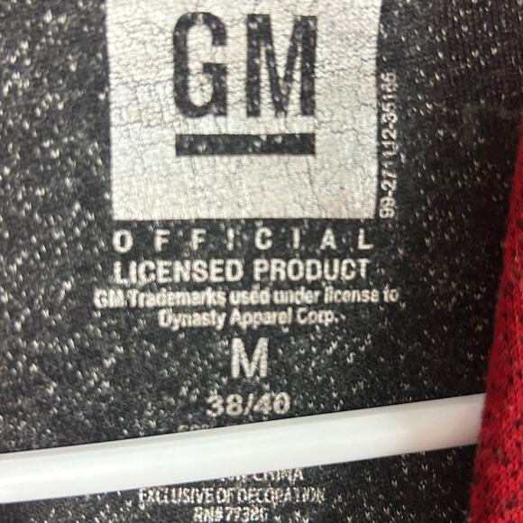 GM Chevrolet Red Gray Wing Horse Power Car Hoodie size M - Picture 3 of 8